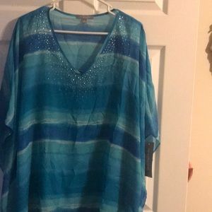 Sheer top with tank top NWT